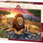 Puzzle - Art puzzle - Lví rodinka